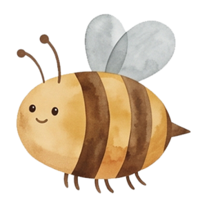 Bee icon for curiosity and discovery in a Reggio-inspired classroom.